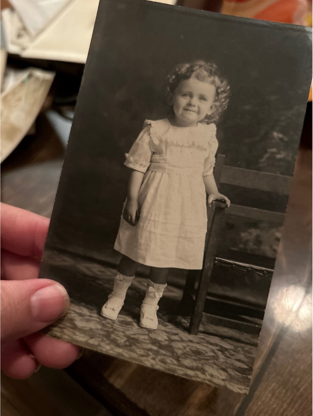 Post card photo of a girl